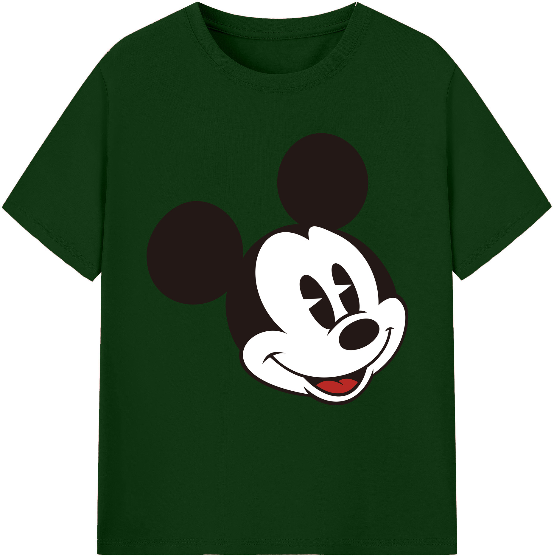 （画像用） ミッキーマウス Mickey Mouse 綿100％半袖Tシャツ（フロントプリント）